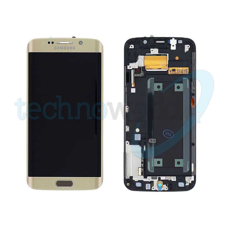 Display Ori. Samsung S6 Edge G925 Gold con Frame