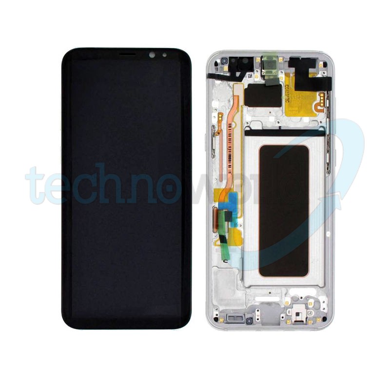 Display Ori. Samsung S8 Plus G955 Artic Silver con Frame