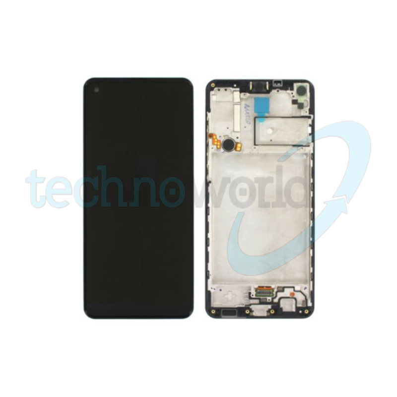 Display Ori. Samsung A21s A217 Nero con Frame