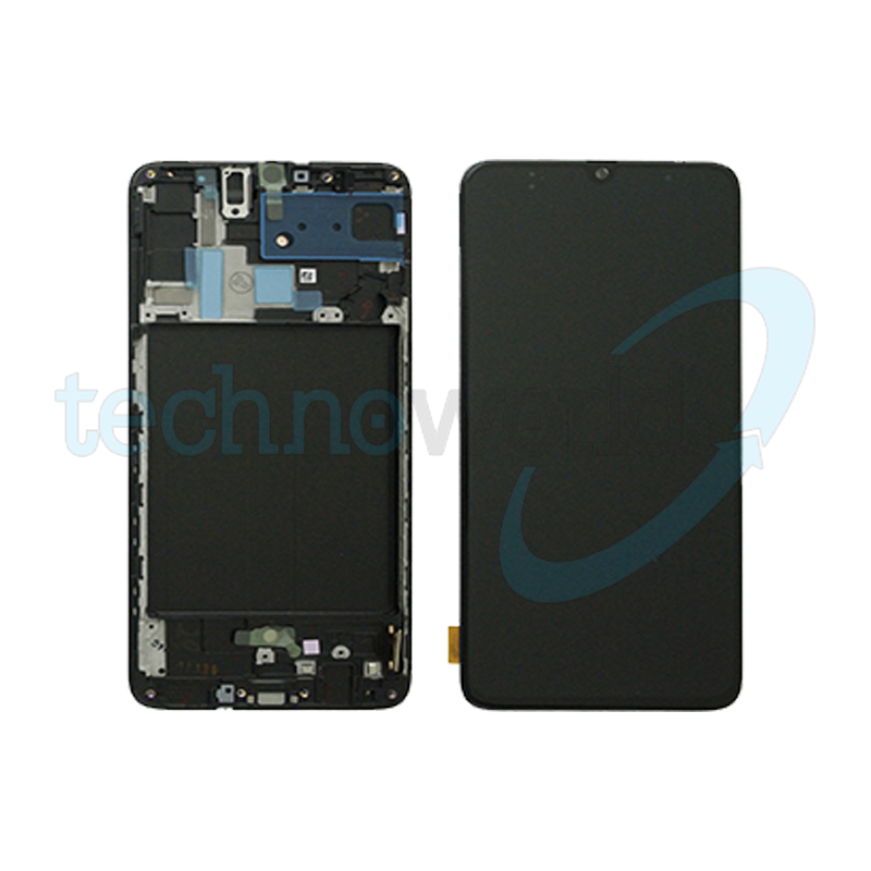 Display Ori. Samsung A70 A705 Nero con Frame