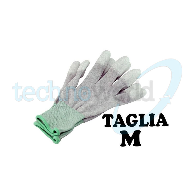 Relife RL-063 Guanti In Fibra Di Carbonio/pu Esd Elasticizzati M / L
