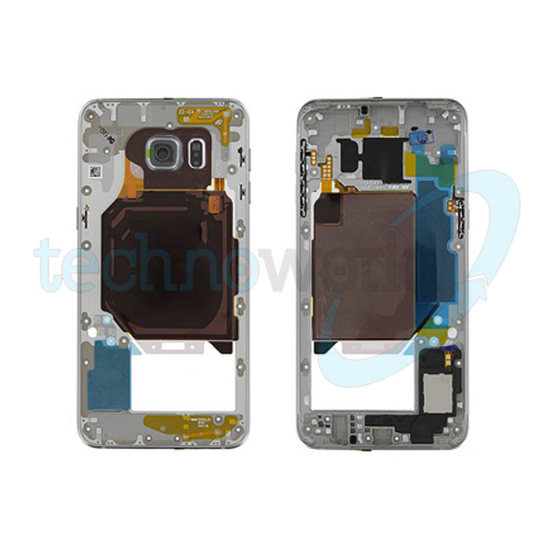 Telaio Posteriore Completo Samsung S6 Edge Plus per vers. Silver