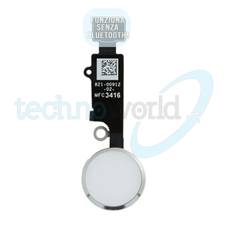 Flat Ripristino Tasto Home Argento per iPhone 7