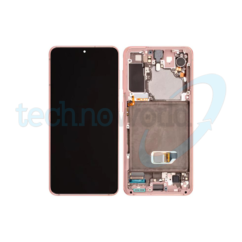 Display Ori. Samsung S21 G991 Rosa con Frame