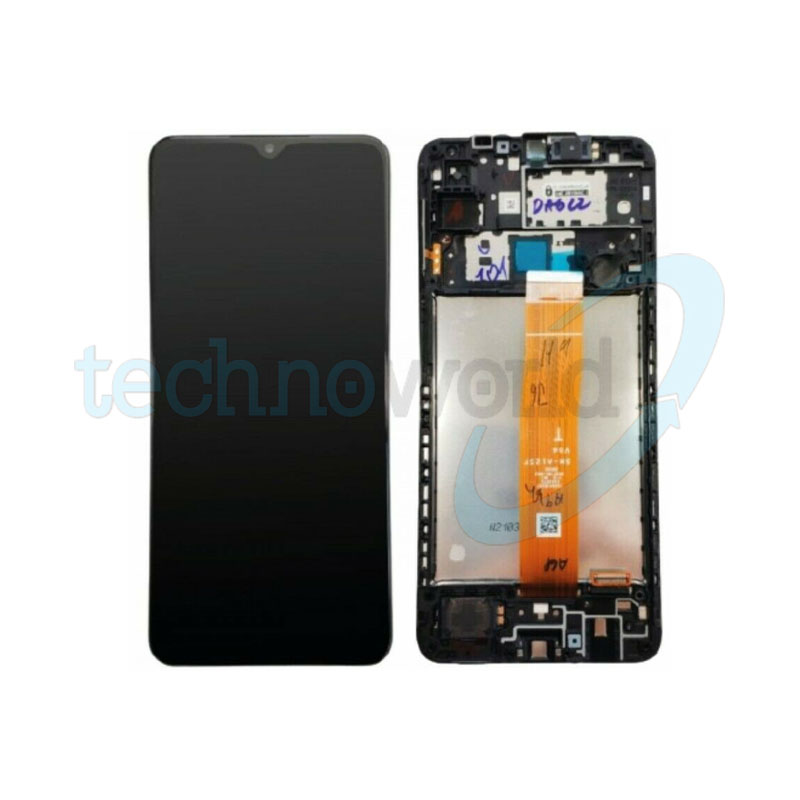 Display Ori. Samsung A12 A125 Nero con Frame