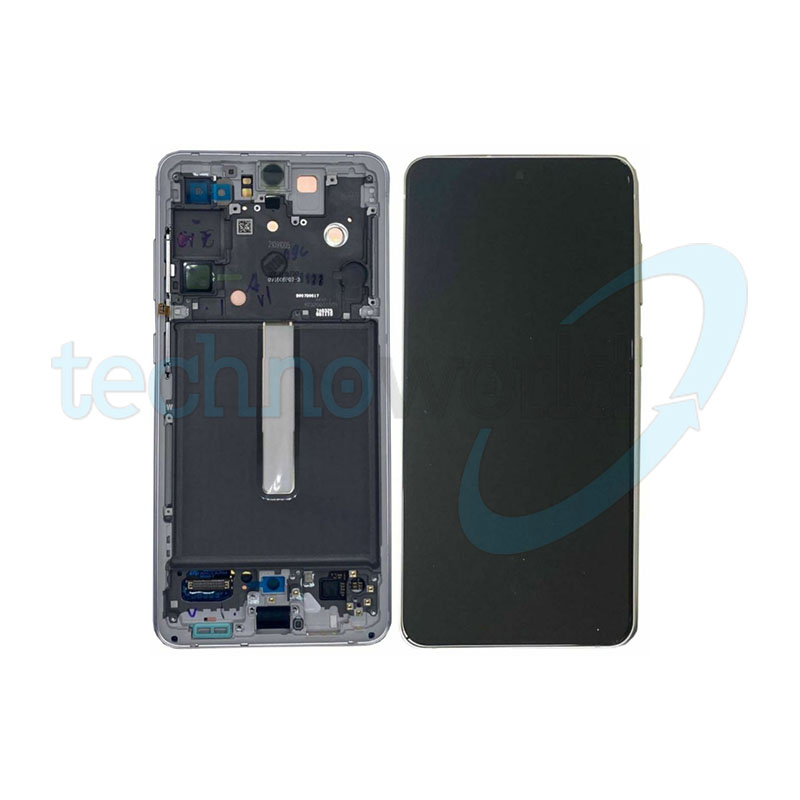 Display Ori. Samsung S21 FE G990 Bianco con Frame