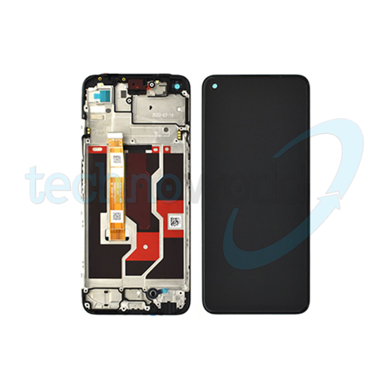 Display Oppo A76 Nero con Frame