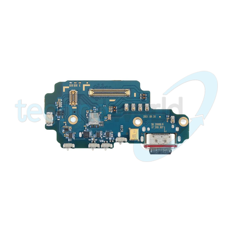 PCB Board Ori. con Connettore Carica e Microfono e Lettore Sim Samsung S22 Ultra