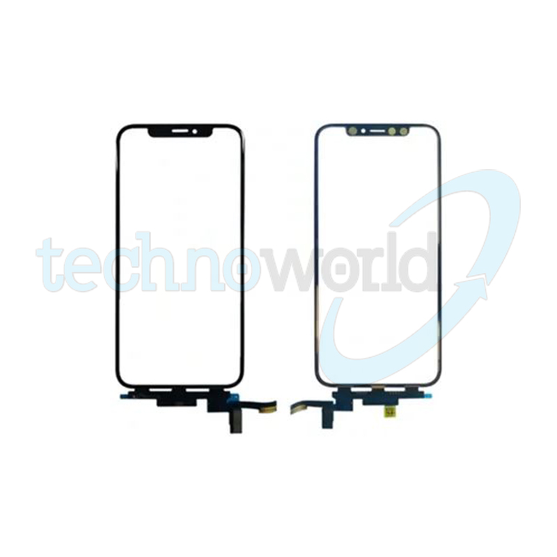 Vetro Display iPhone XS Max Nero con Touch "short cable" + Oca