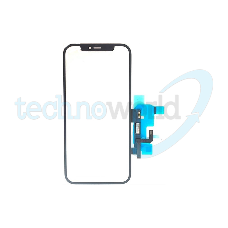 Vetro Display iPhone 12 - 12 Pro Nero con Touch "long cable" + Oca