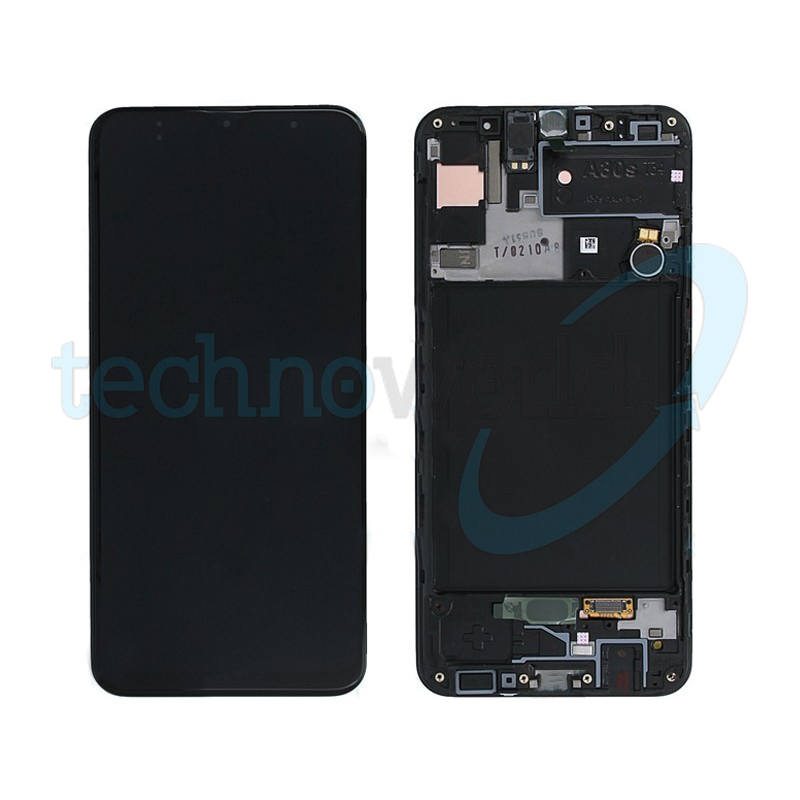 Display Ori. Samsung A30S A307 Nero con Frame