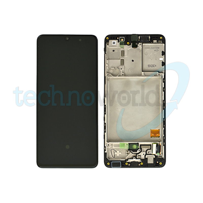 Display Ori. Samsung A41 A415 Nero con Frame