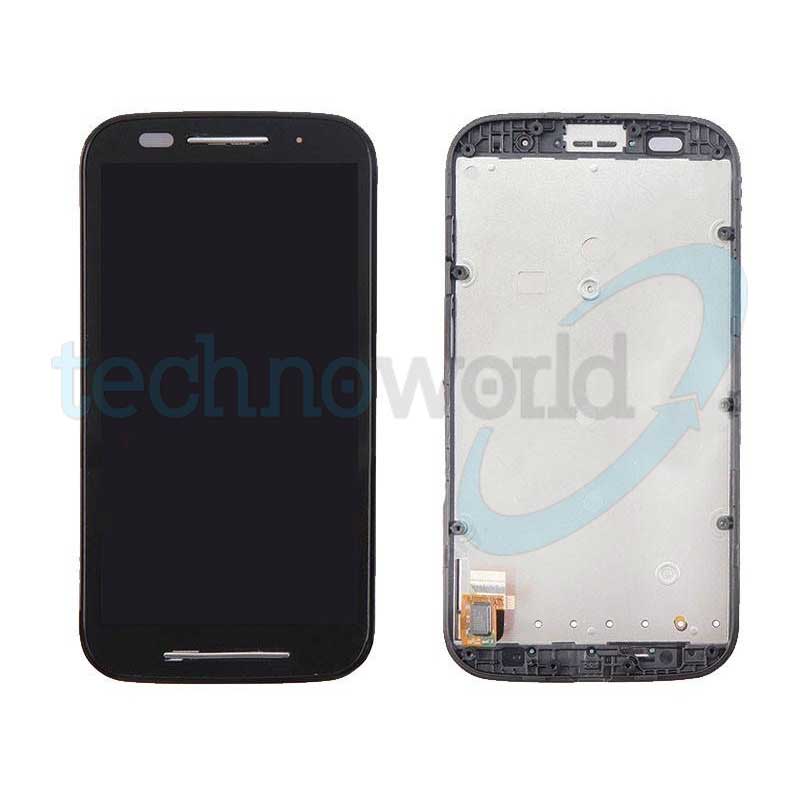 Display Moto E Nero con Frame