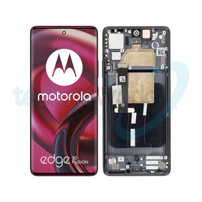 Display Ori Moto Edge 30 Fusion Nero con Frame