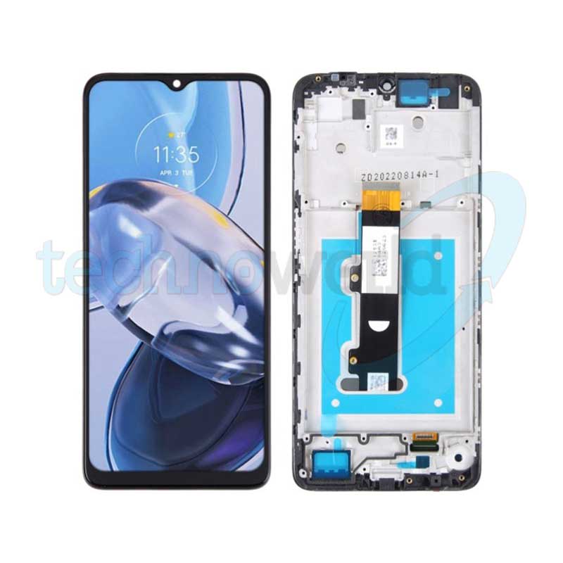 Display Moto E22 Nero con Frame