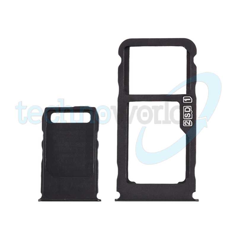 Porta Sim Card + Micro SD + Memory Card Nero Nokia 3.1 Plus