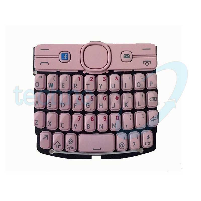 Tastiera Soft Pink English Fb Nokia 205 Asha
