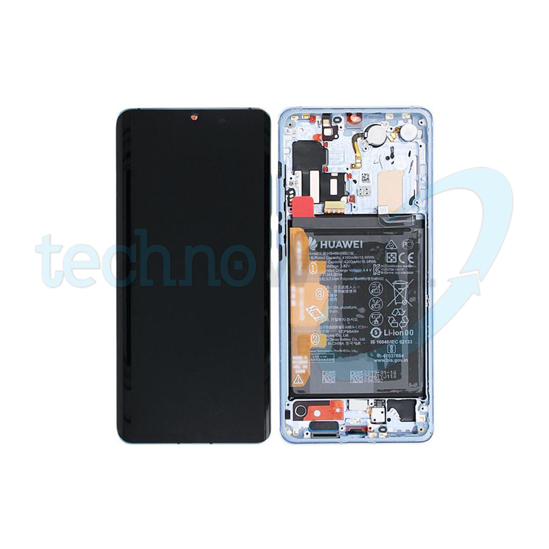 Display Ori. Huawei P30 Pro Silver / Bianco con Frame