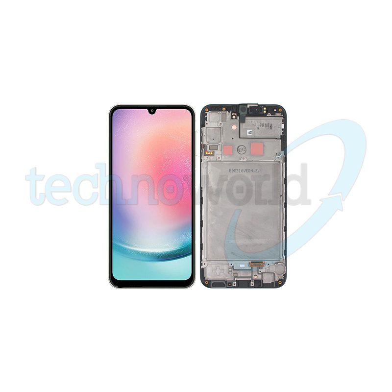 Display Ori. Samsung A24 A245 Nero con Frame