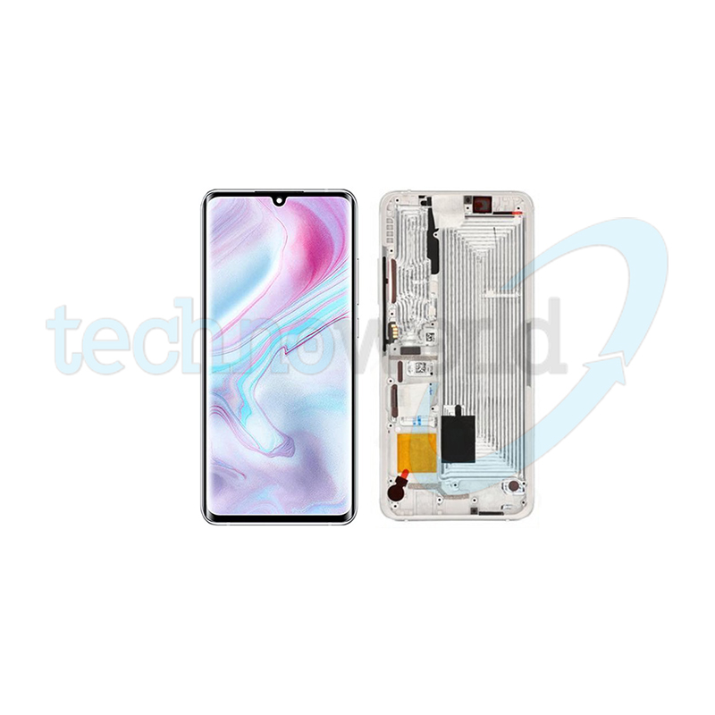 Display Ori. Xiaomi Mi Note 10 Bianco con Frame