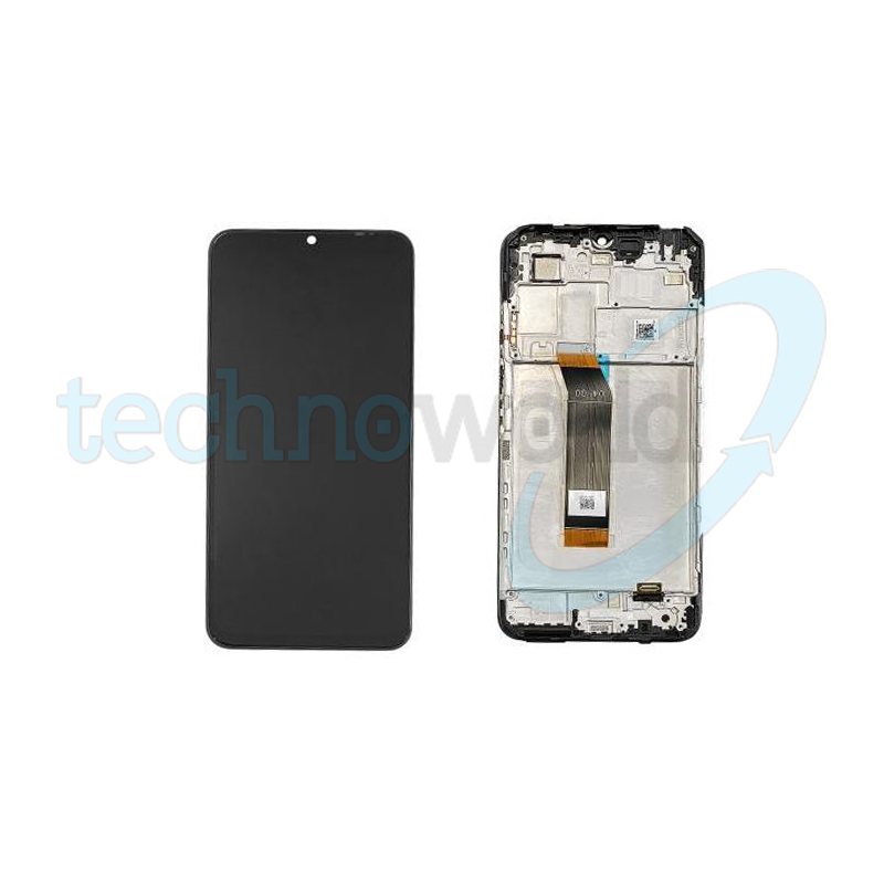 Display Ori. Xiaomi Poco M4 5G Nero Tarnish con Frame