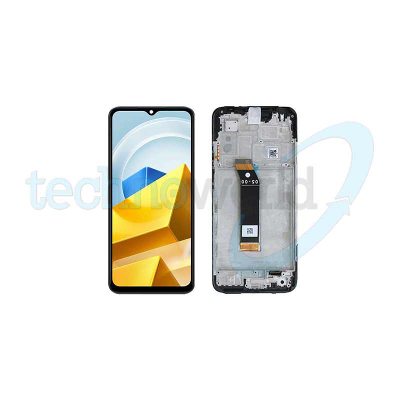 Display Ori. Xiaomi Poco M5 5G Nero Tarnish con Frame
