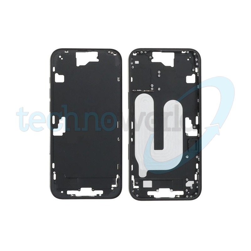Telaio Centrale iPhone 16 Plus Nero  - (Con Flat Tasto Camera)