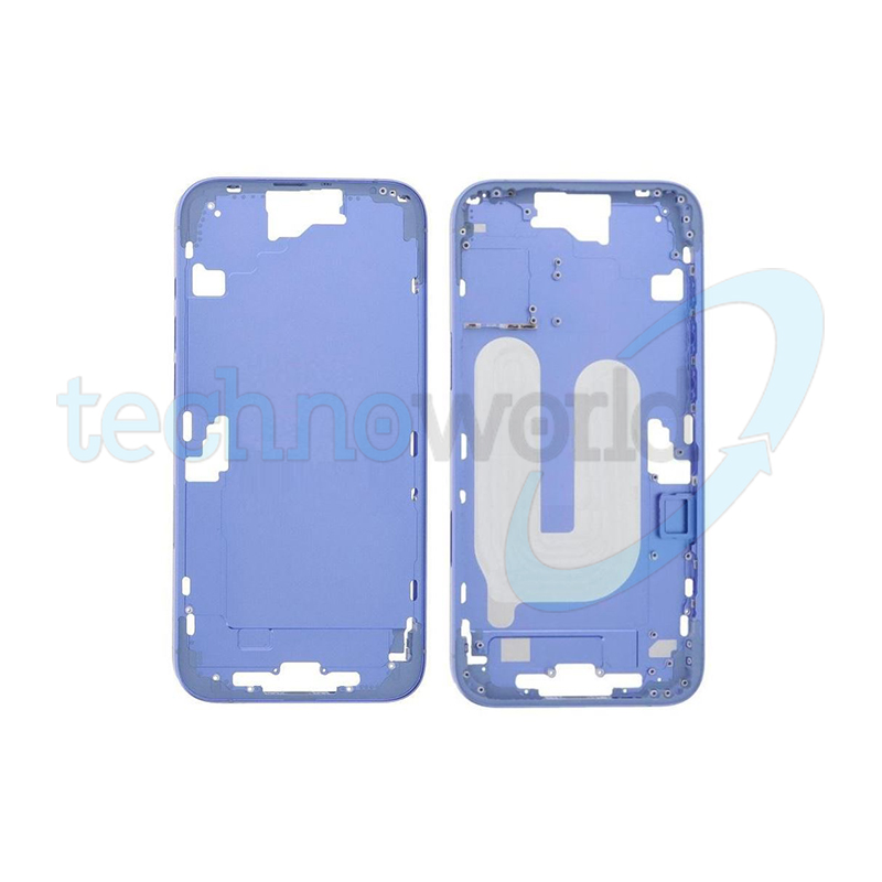 Telaio Centrale iPhone 16 Plus Blu - (Con Flat Tasto Camera)