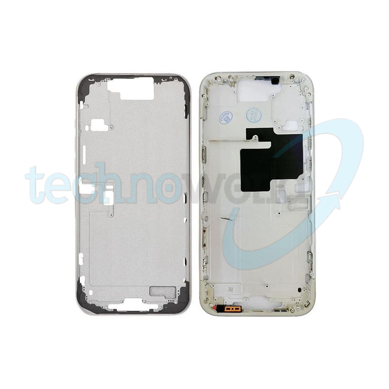 Telaio Centrale iPhone 16 Pro Max Bianco - (Con Flat Tasto Camera)