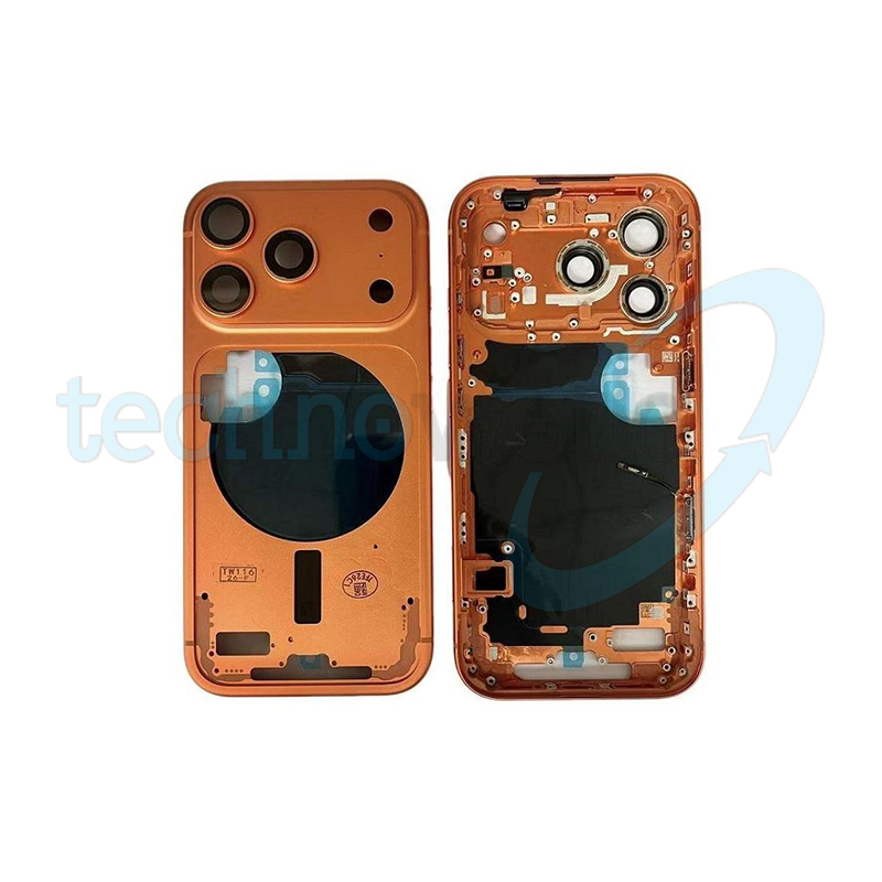 Telaio Centrale iPhone 17 Pro Arancione - (Con Flat Tasto Camera)