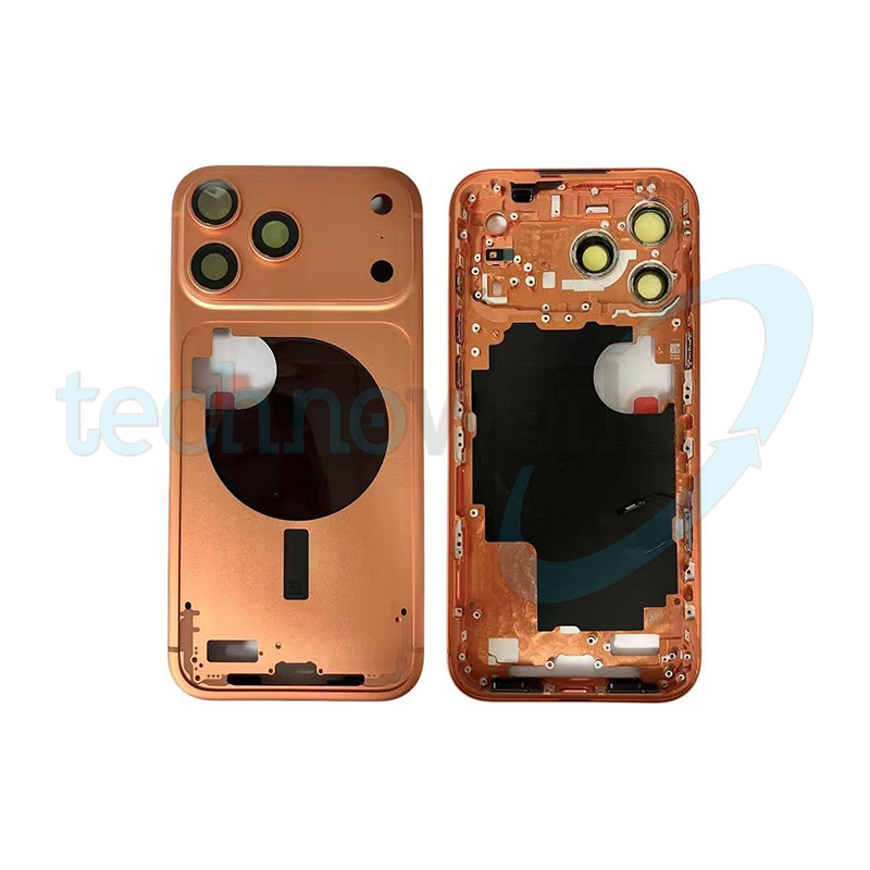 Telaio Centrale iPhone 17 Pro Max Arancione - (Con Flat Tasto Camera)