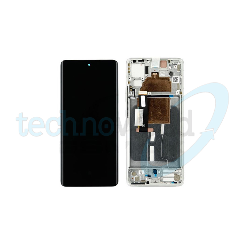 Display Ori. Moto Edge 30 Fusion Bianco con Frame