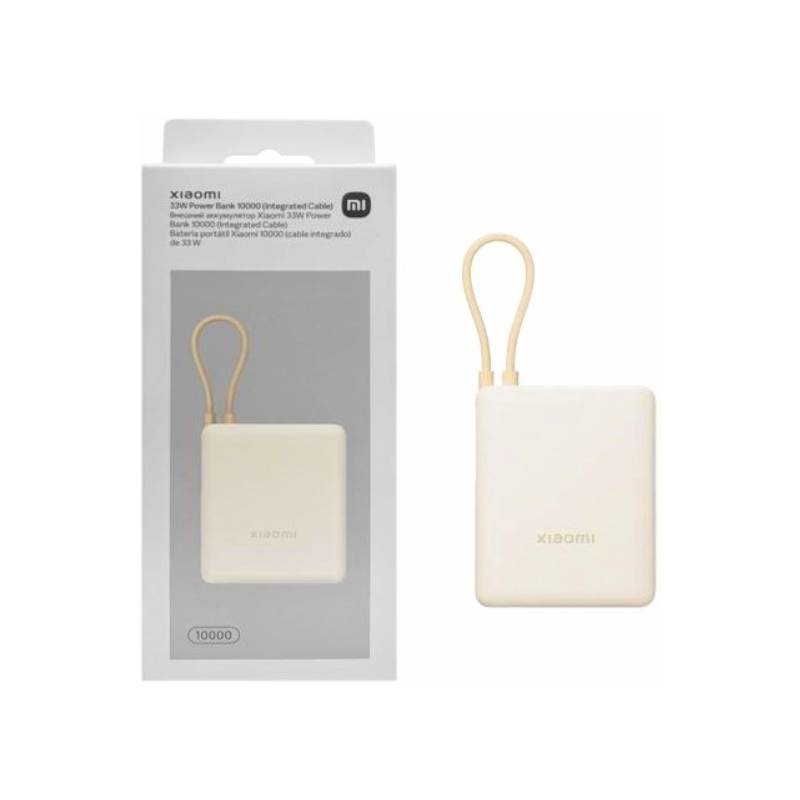 Power Bank Xiaomi 33W - 10000 mAh Fast Charge USB-C - Beige
